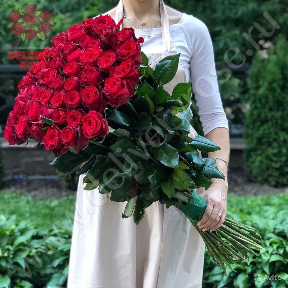 17 Красная роза, высота 1 метр